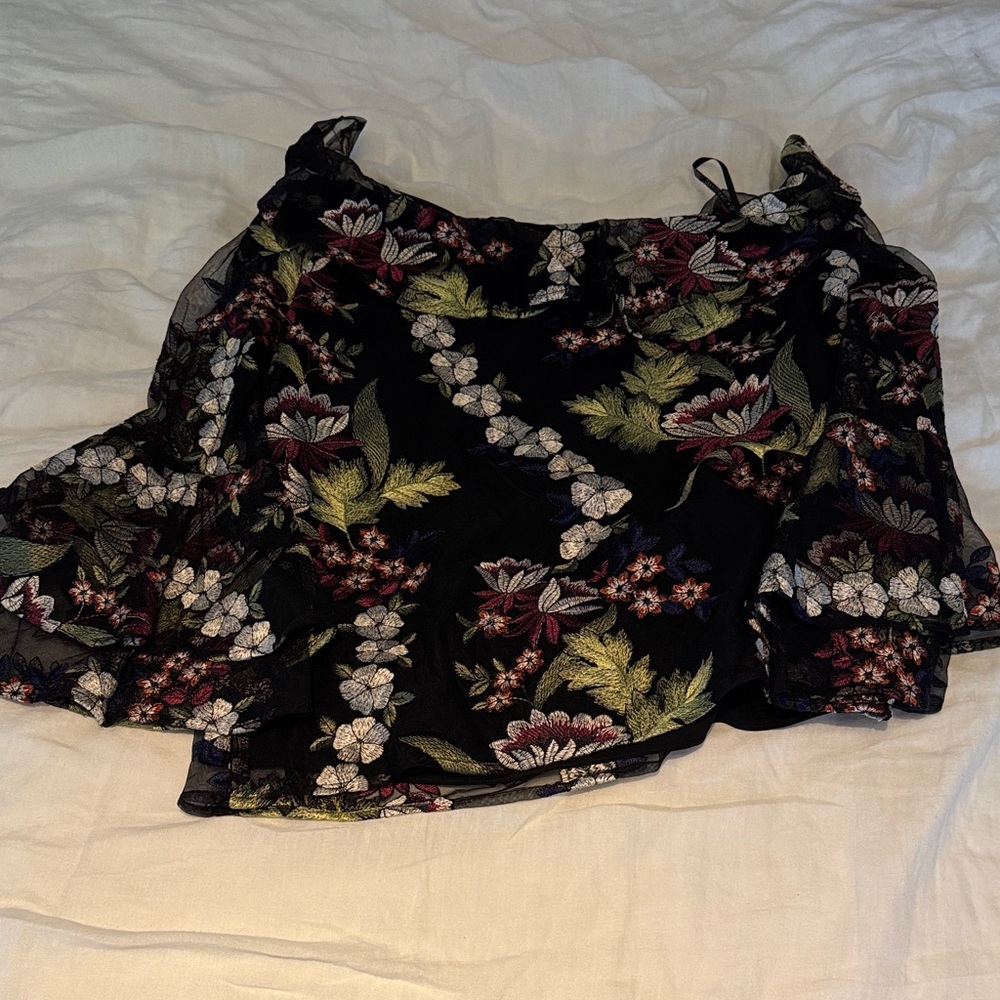 Amanda uprichard  Floral Bell Sleeve Top